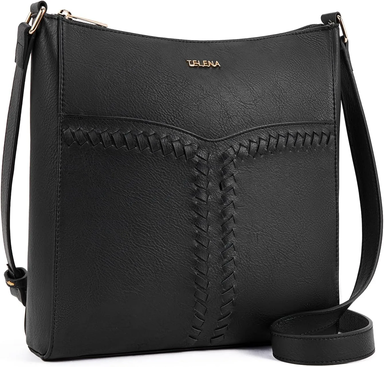 Telena Crossbody Purses for Women Trendy Vegan Leather Purses Bucket Hobo Bags Handbags with Adjustable Guitar Strap