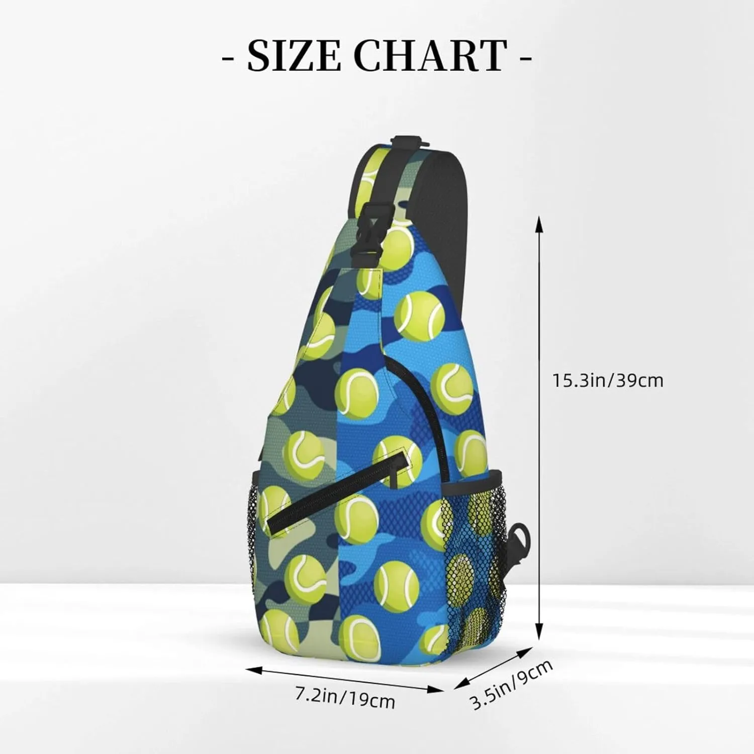 Tennis Sling Backpack Sports Crossbody Bag For Women Men Sling Bag Travel Hiking Chest Bag Unisex