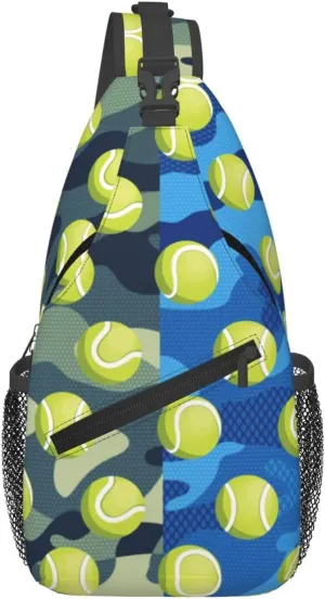 Tennis Sling Backpack Sports Crossbody Bag For Women Men Sling Bag Travel Hiking Chest Bag Unisex