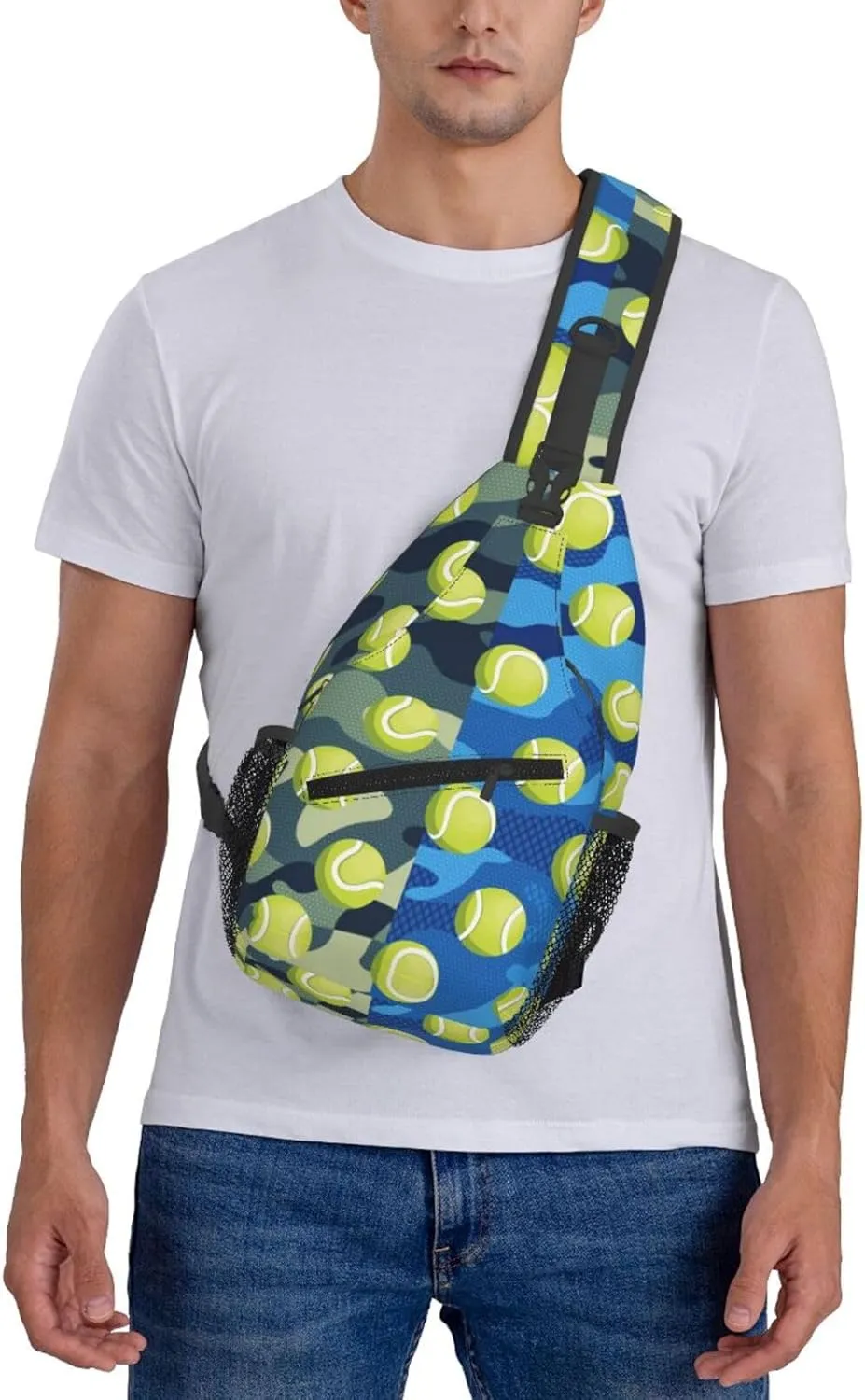 Tennis Sling Backpack Sports Crossbody Bag For Women Men Sling Bag Travel Hiking Chest Bag Unisex