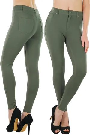 ToBeInStyle Women's Elastic Skinny Jean Pants w/Zipper & Pockets