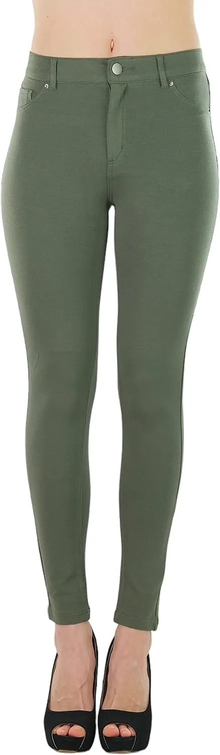 ToBeInStyle Women's Elastic Skinny Jean Pants w/Zipper & Pockets