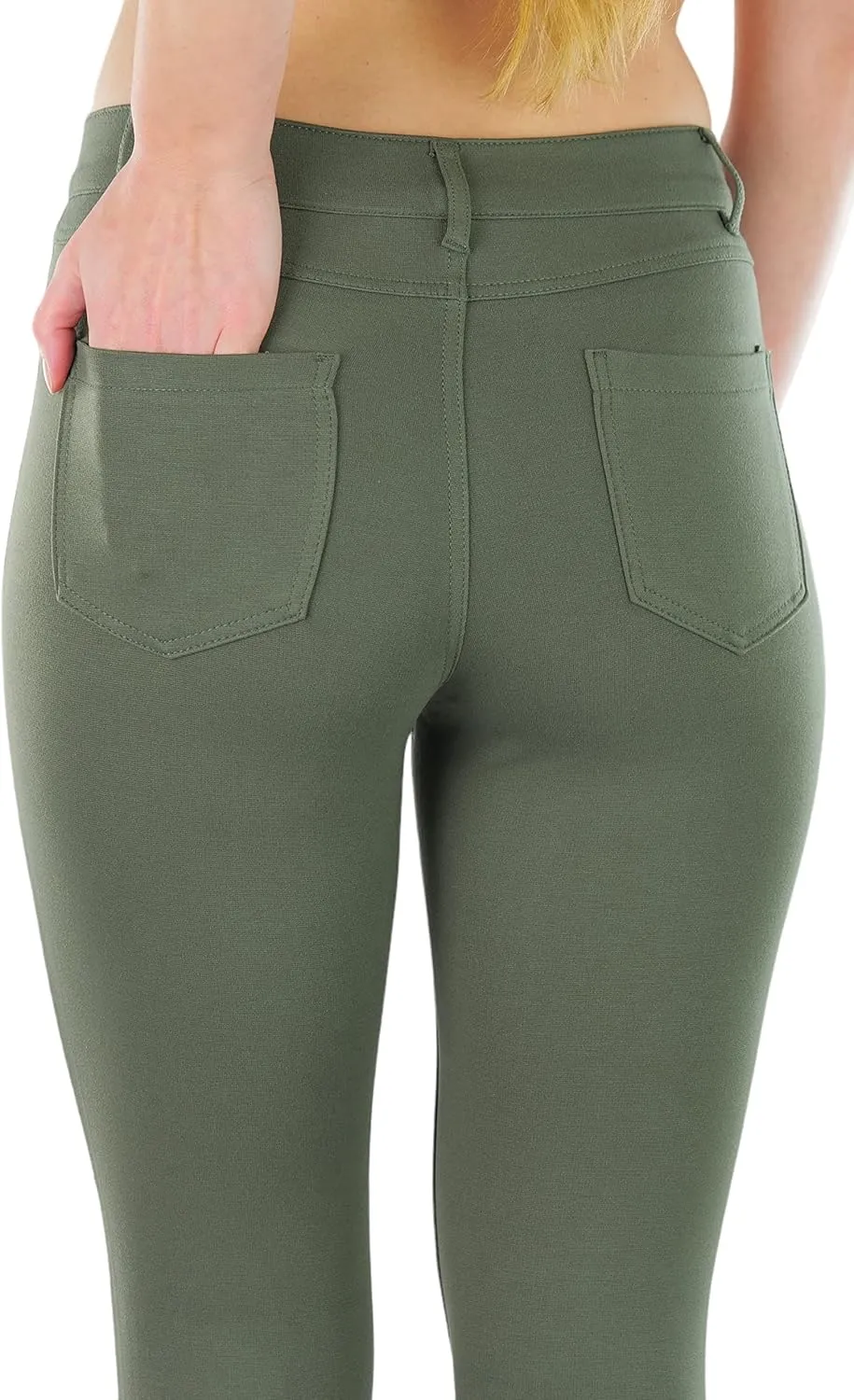 ToBeInStyle Women's Elastic Skinny Jean Pants w/Zipper & Pockets