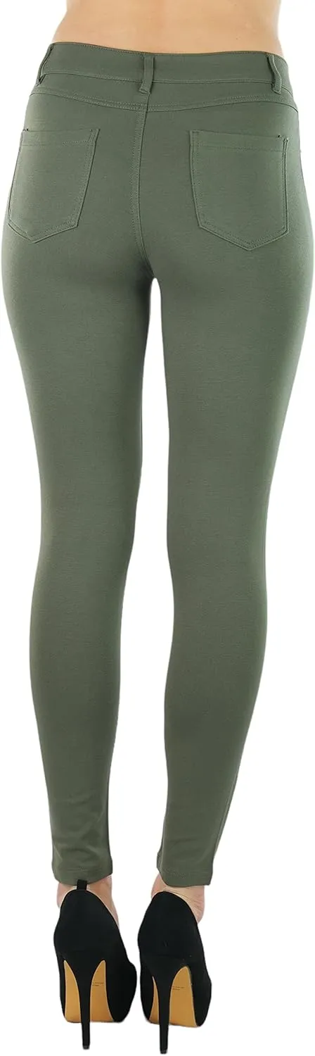 ToBeInStyle Women's Elastic Skinny Jean Pants w/Zipper & Pockets