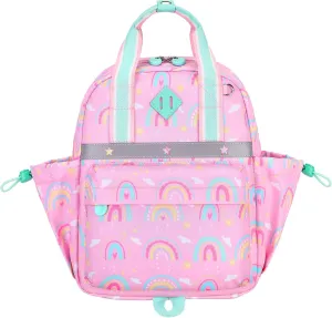 Toddler Backpack for Girls 2-4 Mini Diaper Daycare Bag Preschool Kids Bookbag for Kindergarten Elementary School Travel, Rainbow