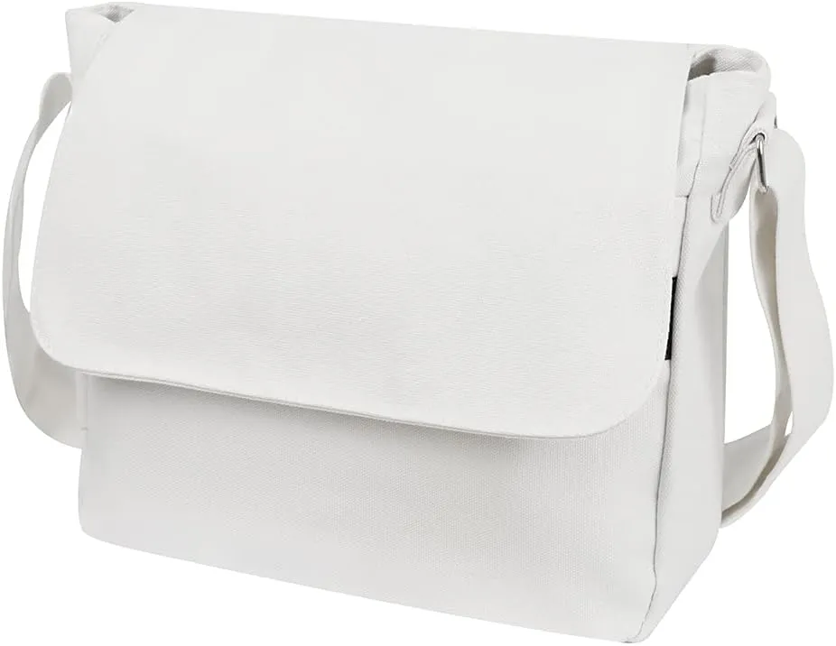 TopTie Classic Canvas Messenger Bag, Canvas Shoulder Bag Side Bag for Men and Women