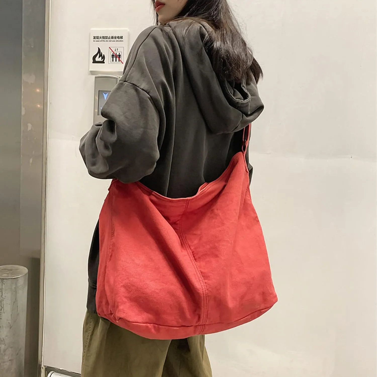 Tote bag for woman casual canvas bag female large capacity handbag men and women shoulder bag