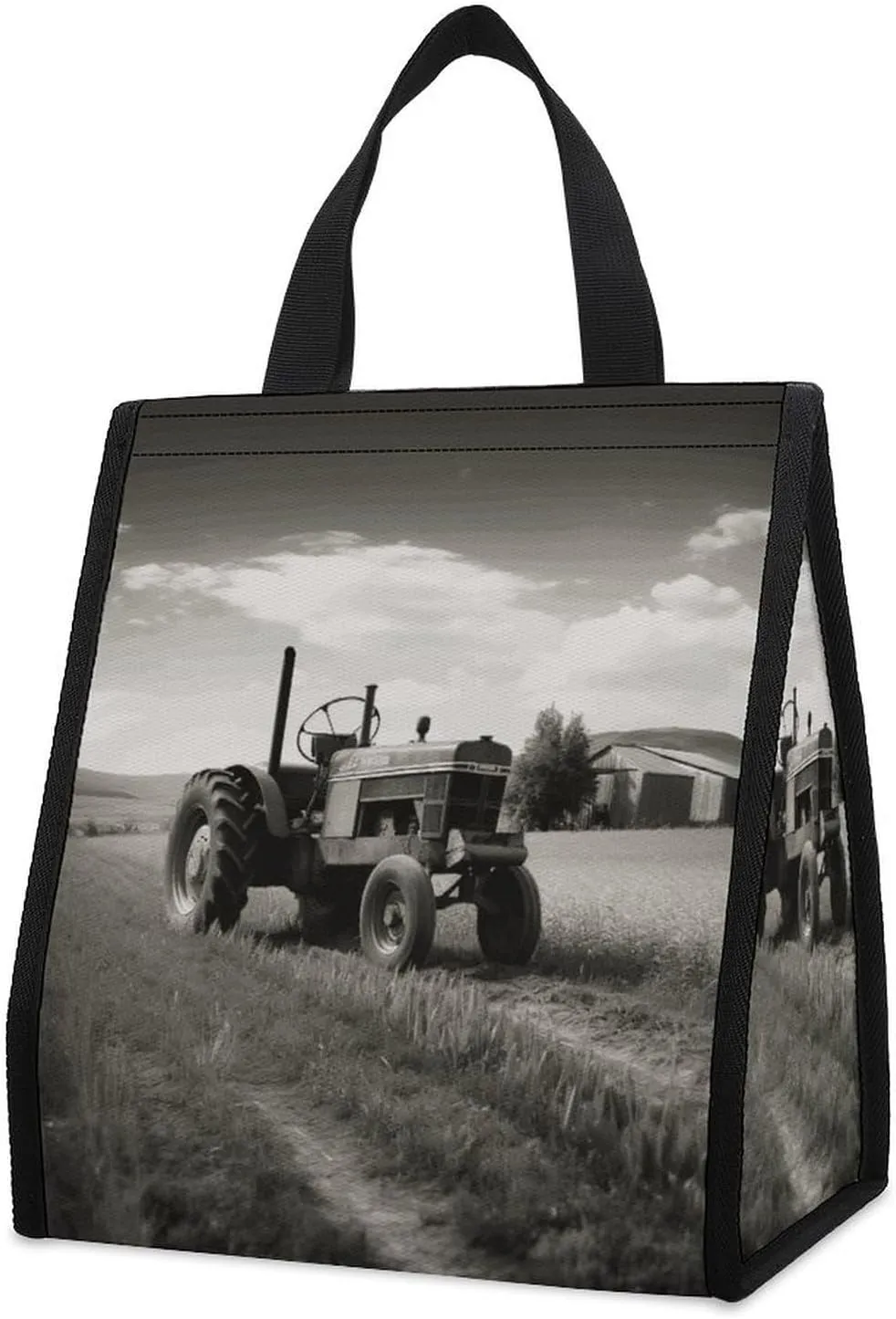 Tractor Agriculture Tranquil Insulated Lunch Bag Box Large Lunchboxes with Pocket Leakproof Lunch Tote Reusable Cooler Bags Cute Lunch Sack for Women Men Work Travel Picnic