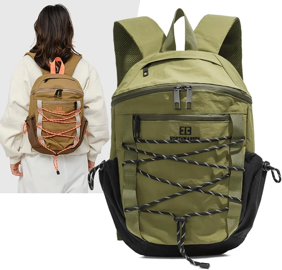 Travel Hiking Backpack for Women,Cycling bag,Lightweight,Waterproof,Outdoor Sport,Leisure,Gym,Camping,Casual Bag,Small 20L. (Green)