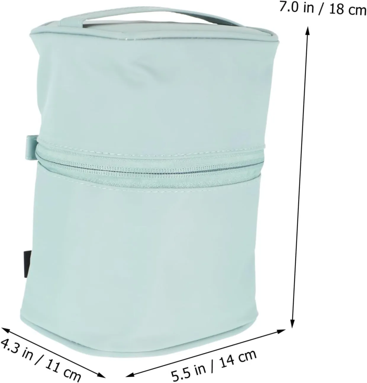 Travel Large Toiletries Organizer Bag Portable Style Waterproof with Handle Capacity Cylinder, Blue, 18x14cm