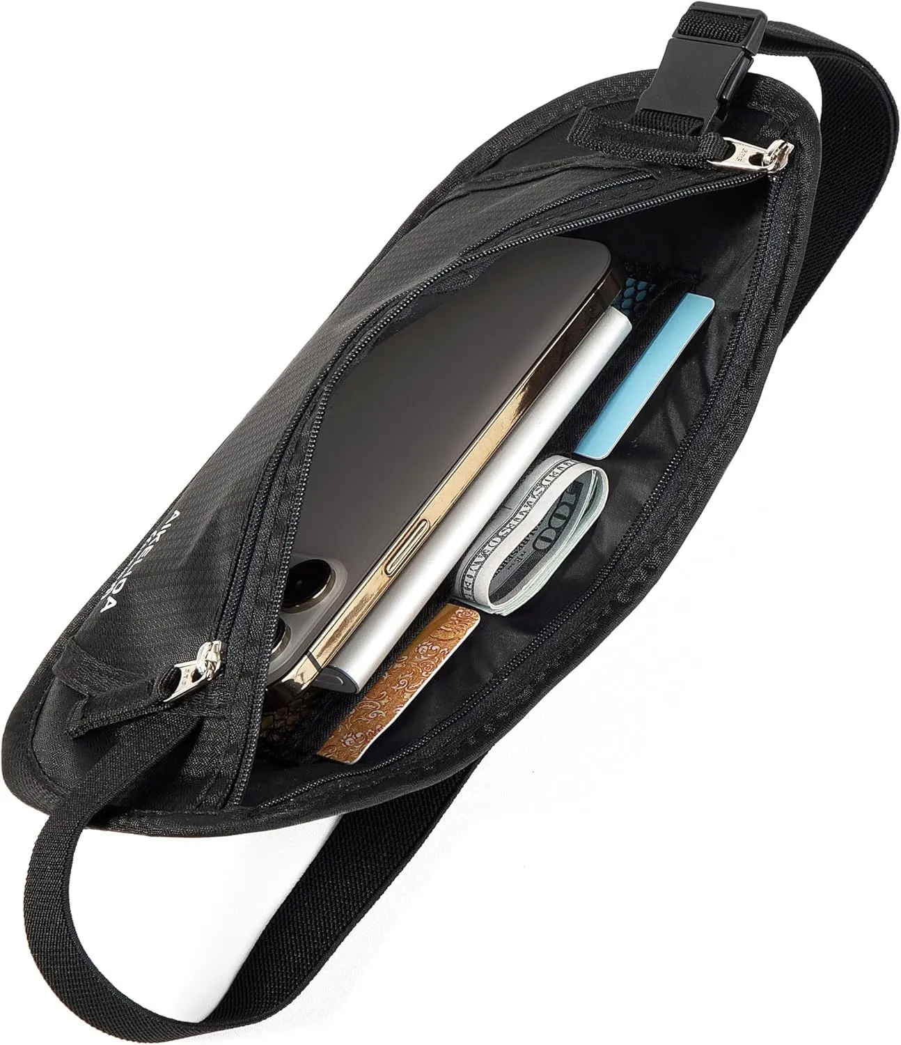 Travel Money Belt - Slim Passport Holder Travel Wallet with RFID Blocking Travel Pouch Undercover Fanny Pack for Women Men