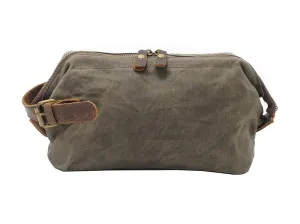 Travel Toiletry Bag Waterproof Waxed Canvas Makeup Shaving Dopp Kit