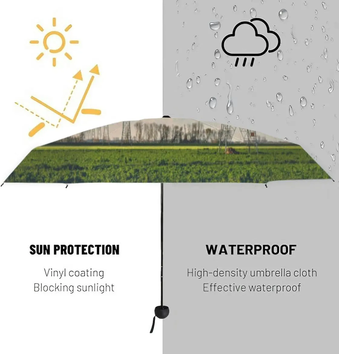 Travel Umbrella for Rain Windproof Sky Cloud Sky Cloudscape Sunset Overcast Automatic Cute Portable Compact Umbrella for Women Purse Backpack Car Black Sun UV Protection
