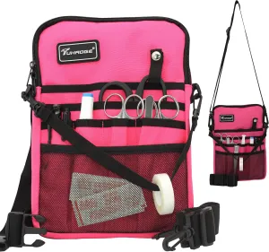 Tuhaoge Multifunctional Waist Bag Kit Practical Nurse Bag (Rose Red)