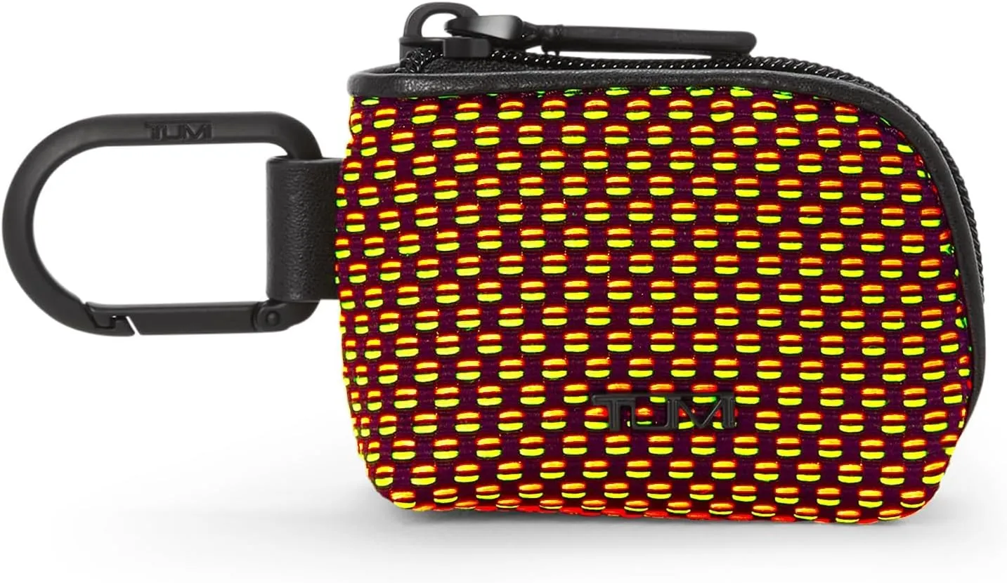 TUMI Plus - Extra Small Pouch - With Carabiner - Protective Mini Bag - Everyday Use Pouches - Red/Lime Chameleon