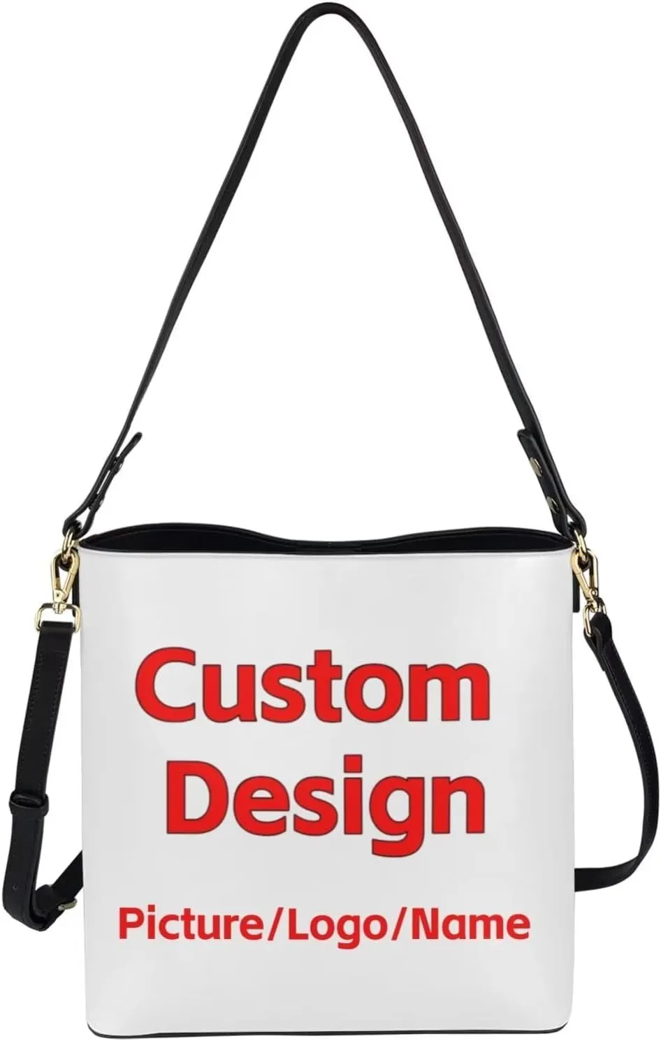 Tuoxiukan Personalized Photo Tote Bags for Women Custom Handbags Shoulder Cross-body Bags Bucket Bags Gifts for Her