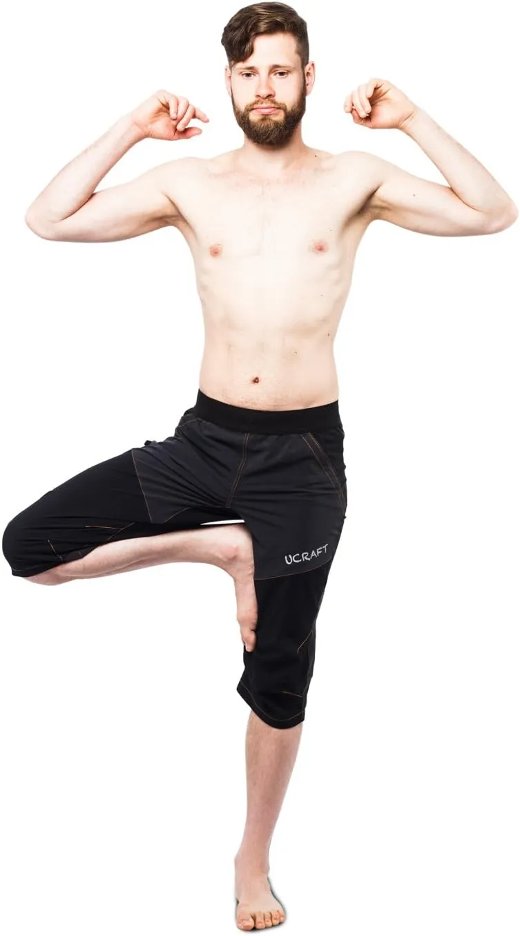 Ucraft "Xlite Rock Climbing Bouldering and Yoga Knickers ¾ Men's and Women's Capri Pants. Lightweight, Stretchy, Breathable