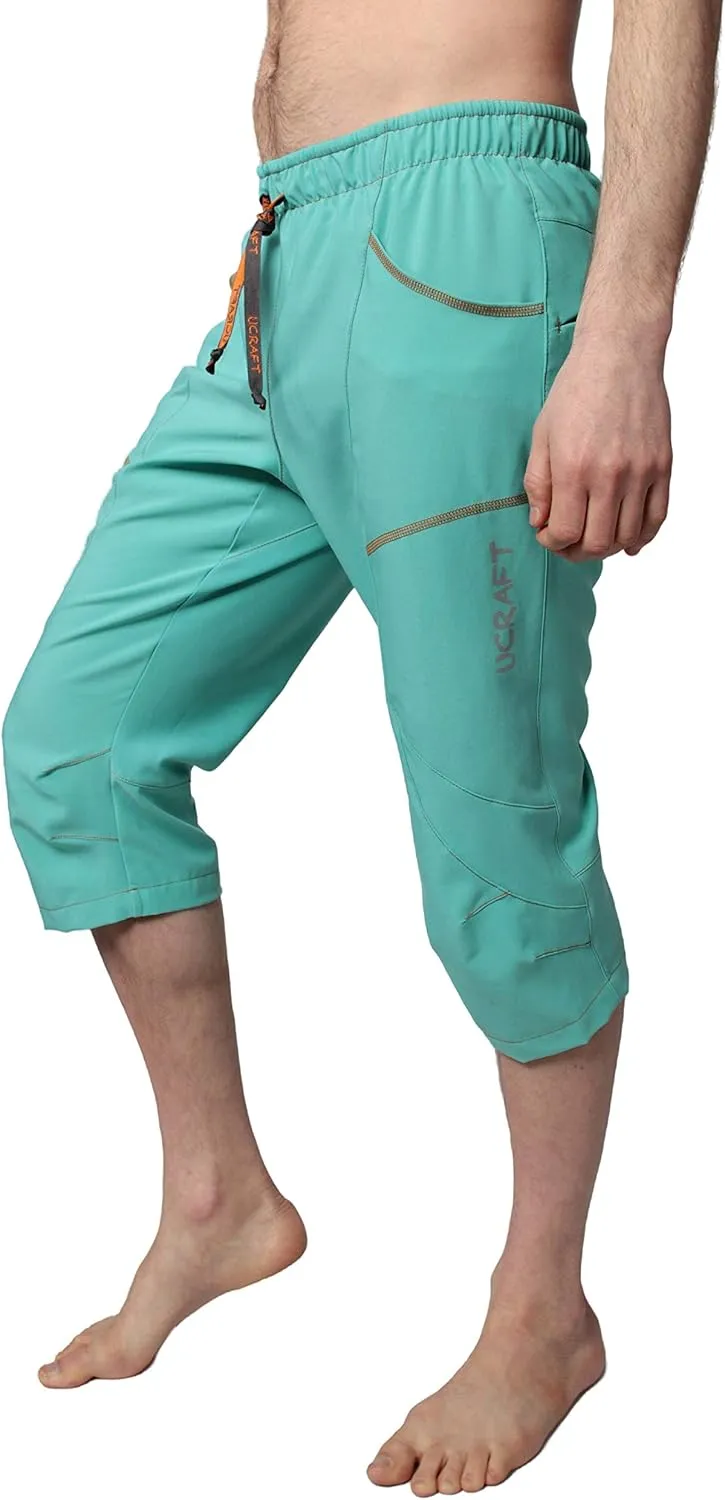 Ucraft "Xlite Rock Climbing Bouldering and Yoga Knickers ¾ Men's and Women's Capri Pants. Lightweight, Stretchy, Breathable