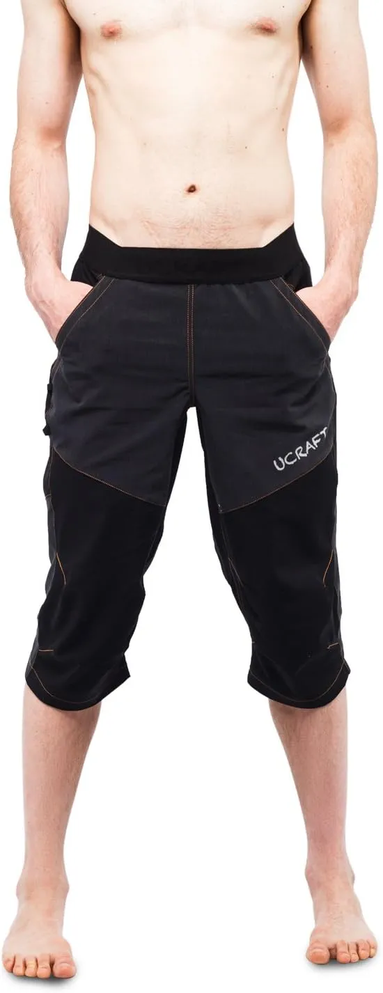 Ucraft "Xlite Rock Climbing Bouldering and Yoga Knickers ¾ Men's and Women's Capri Pants. Lightweight, Stretchy, Breathable