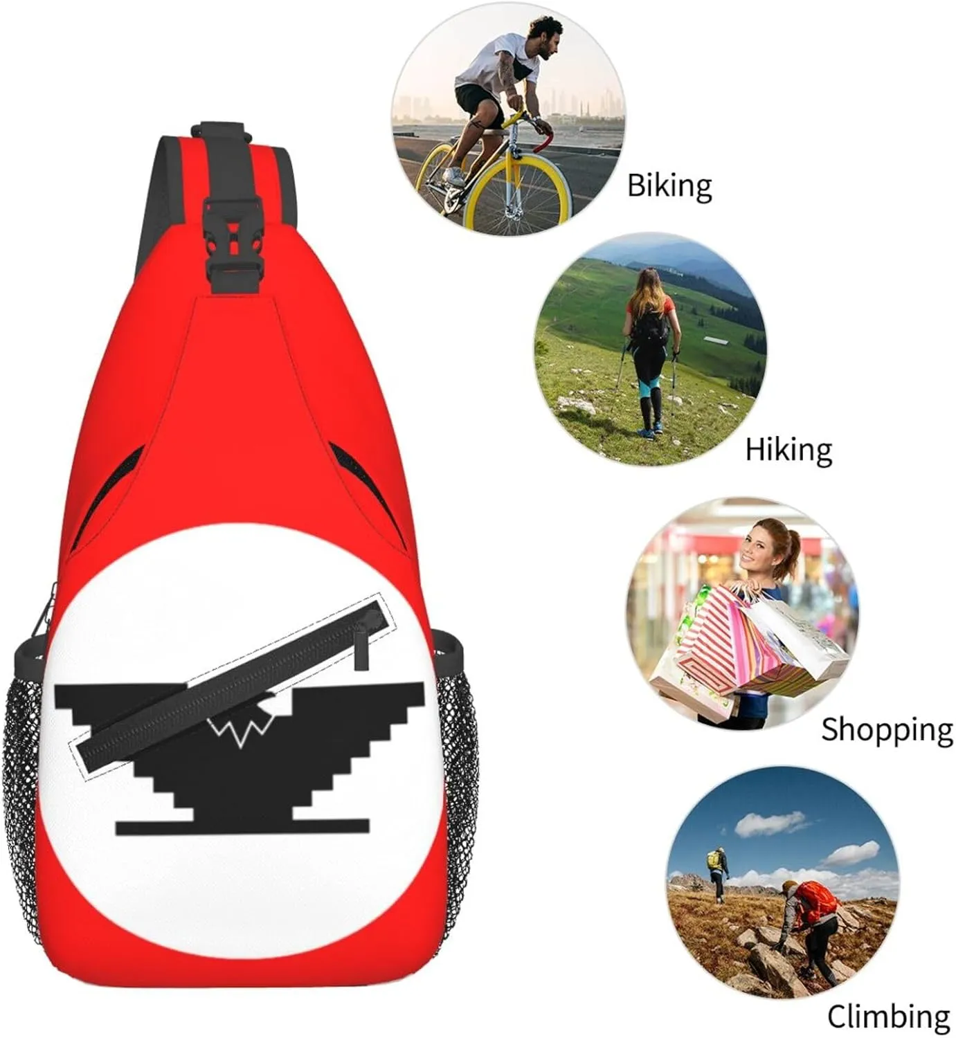 Ufw_Flag Small Crossbody Backpack Sling Bag For Men Women Mini One Shoulder Chest Bags Gym Sport Travel Hiking Daypack