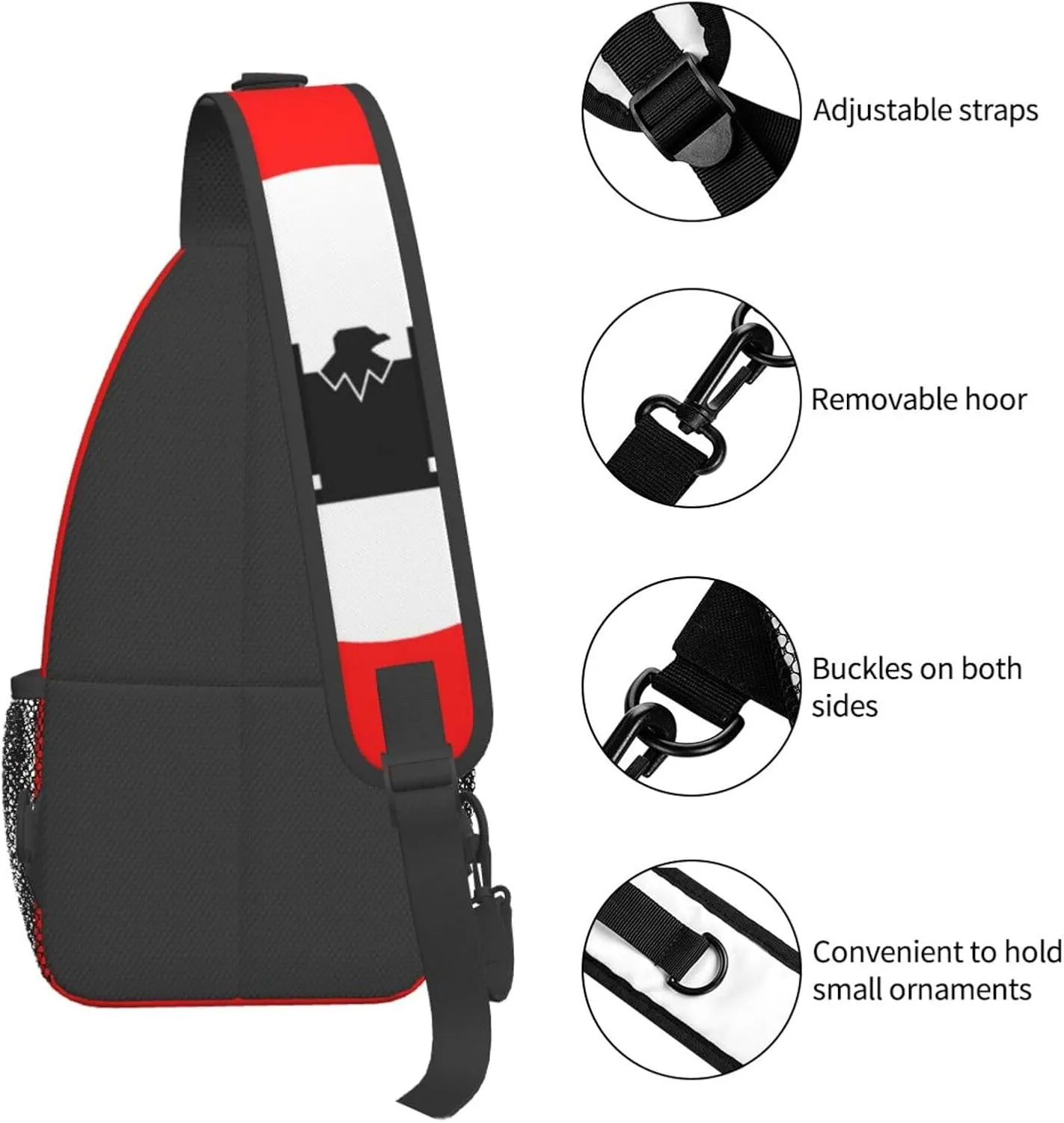 Ufw_Flag Small Crossbody Backpack Sling Bag For Men Women Mini One Shoulder Chest Bags Gym Sport Travel Hiking Daypack