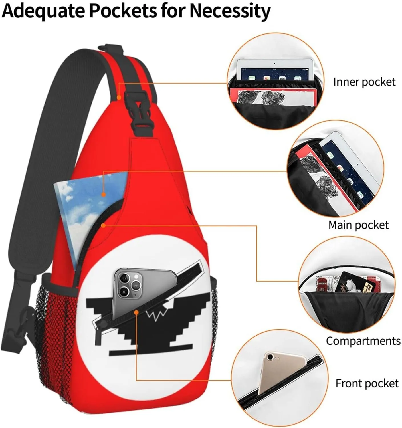 Ufw_Flag Small Crossbody Backpack Sling Bag For Men Women Mini One Shoulder Chest Bags Gym Sport Travel Hiking Daypack