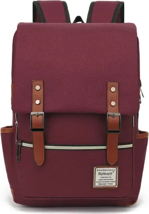 UGRACE Slim Business Laptop Backpack Casual Daypacks College Shoulder Bag for Men Women, Tear Resistant Unique Travelling Backpack Fits up to 15.6 Inch Laptop in Red