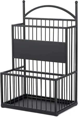 Umbrella Stands,Umbrella Metal Umbrella Stand with Drip Tray Umbrella Storage Rack Storage Bucket for Home Hotel Office Centrance Umbrella Rack/Black/36 * 25 * 60Cm