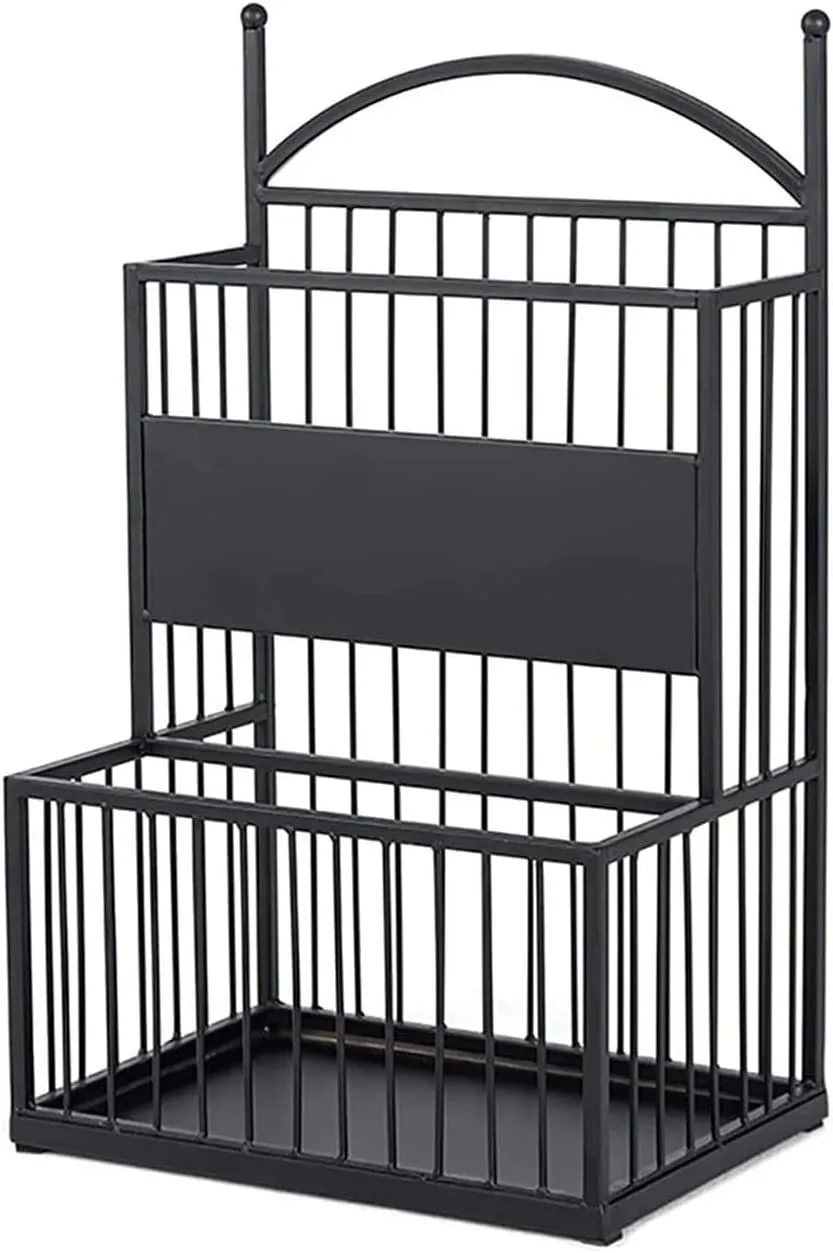 Umbrella Stands,Umbrella Metal Umbrella Stand with Drip Tray Umbrella Storage Rack Storage Bucket for Home Hotel Office Centrance Umbrella Rack/Black/36 * 25 * 60Cm