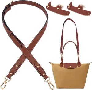 UNICRAFTALE 1Pcs Purse Straps Replacement PU Leather Purse Handle 31.2-42.9 inch Brown Shoulder Replacement with Alloy Swivel Clasps Strap Bag Handle Making Accessories for Clutch Handbag Decoration