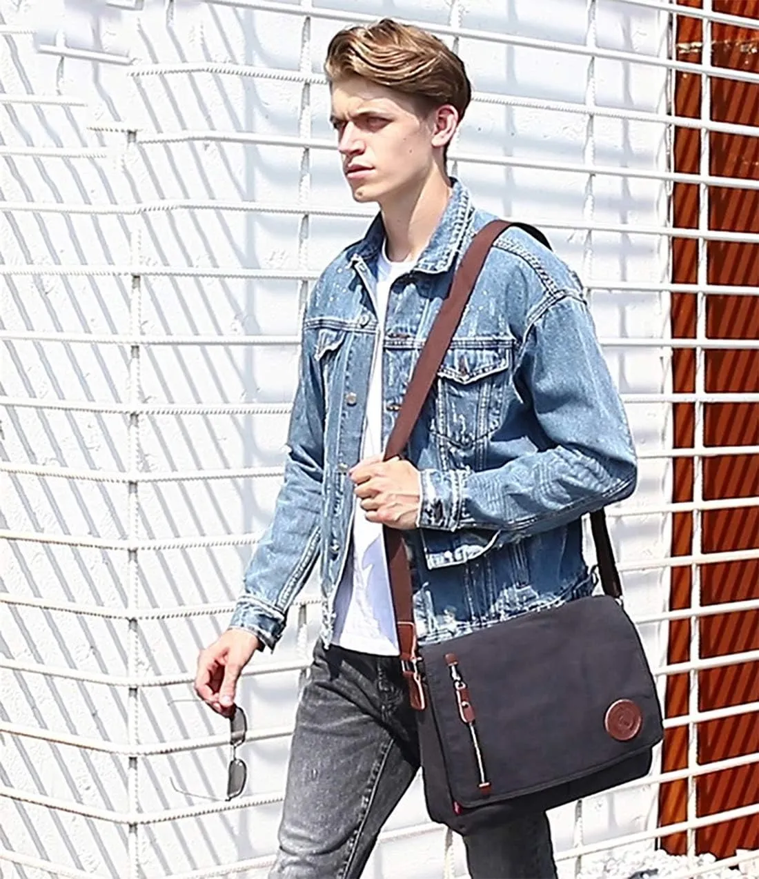 Unisex Shoulder Crossbody Bag Canvas Messenger Satchel Bag