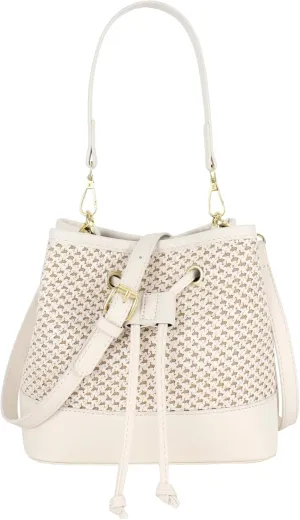 Van Caro Handwoven Cotton Straw Shoulder Bag Crochet Tassel Beach Bohemian Purse for Women
