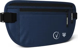 Vantamo Hidden Money Belt For Extra Safety, RFID Ultra-Thin Fanny Pack, 2 Compartment Money Bag Fits Passport & Phone