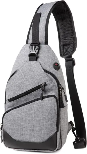 VASCHY Sling Bag for Men Women, One Strap Over the Shoulder Cross Body Backpack Chest Bag for Hiking/Travel/Outdoor