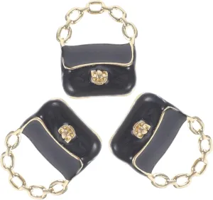 VICASKY Dollhouse Miniature Handbags 3 Pack Metal Mini Bag Models for Mini House Decor Decorative Accessories