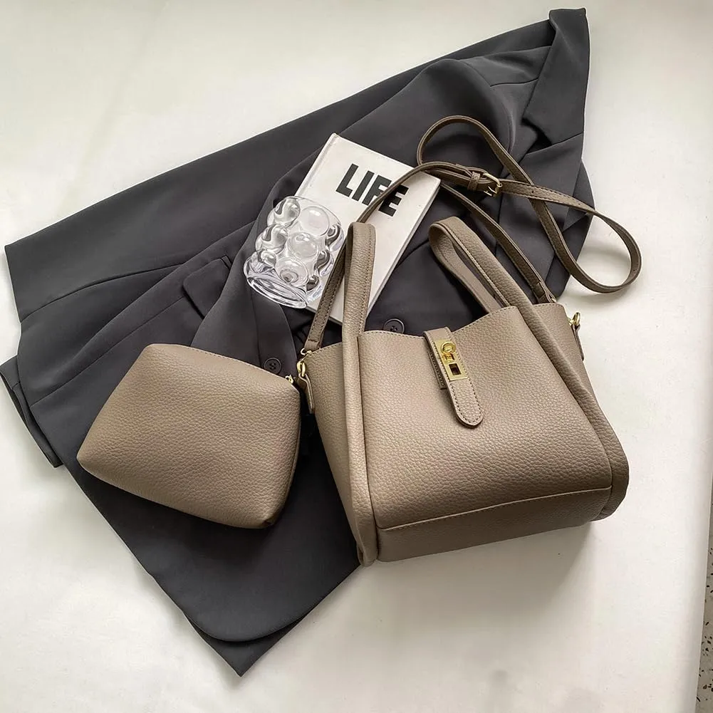 Vintage Bucket Bags Bucket Crossbody Purses For Women Small Trendy Bucket Handbag Mini Faux Leather Top Handle Bag