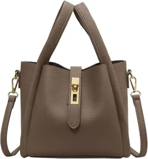 Vintage Bucket Bags Bucket Crossbody Purses For Women Small Trendy Bucket Handbag Mini Faux Leather Top Handle Bag
