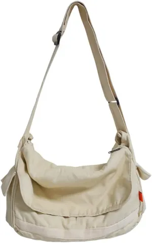 Vintage Canvas Messenger Bag for Men Women Crossbody Bag Satchel Shoulder Bag Harajuku Streetwear