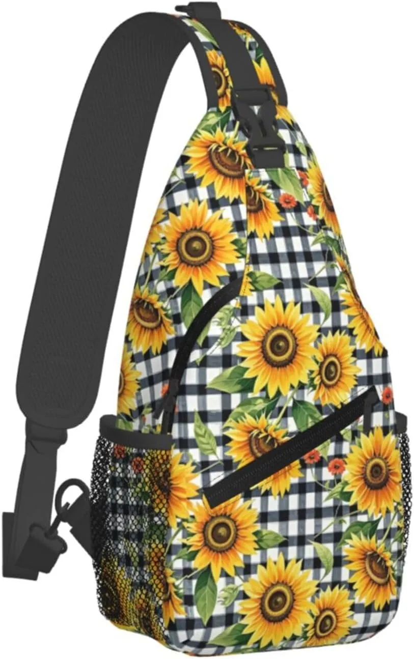 Vintage Leopard Crossbody Bags Cross Chest Bag Adjustable Sling Backpack for Women Men