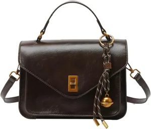 Vintage Messenger Bag for Women Leather Shoulder Shoulder Bag Crossbody Satchel Handbag and Purses Work Travel Bag