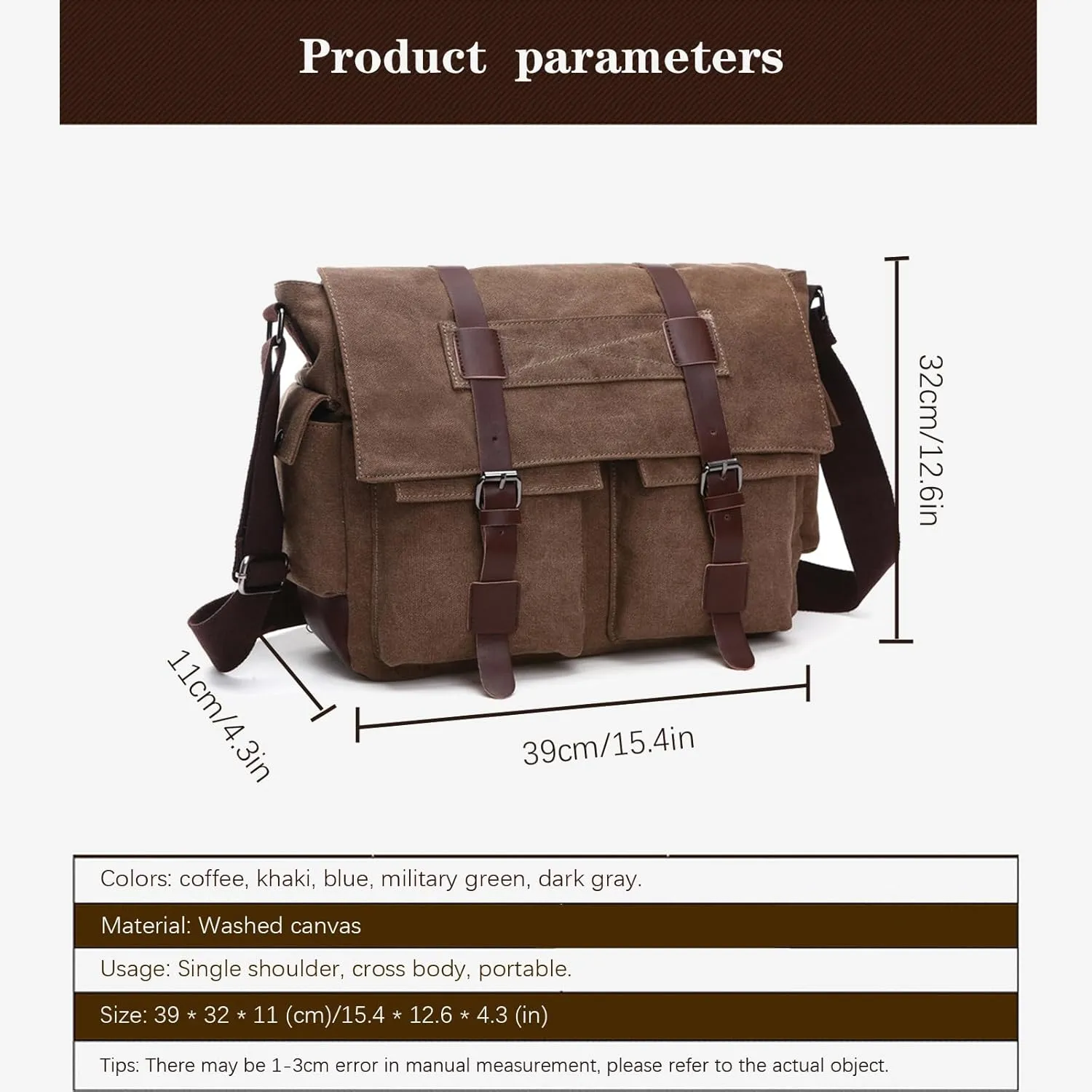 Vintage military canvas notebook computer bag Messenger bag medium canvas Messenger bag military satchel
