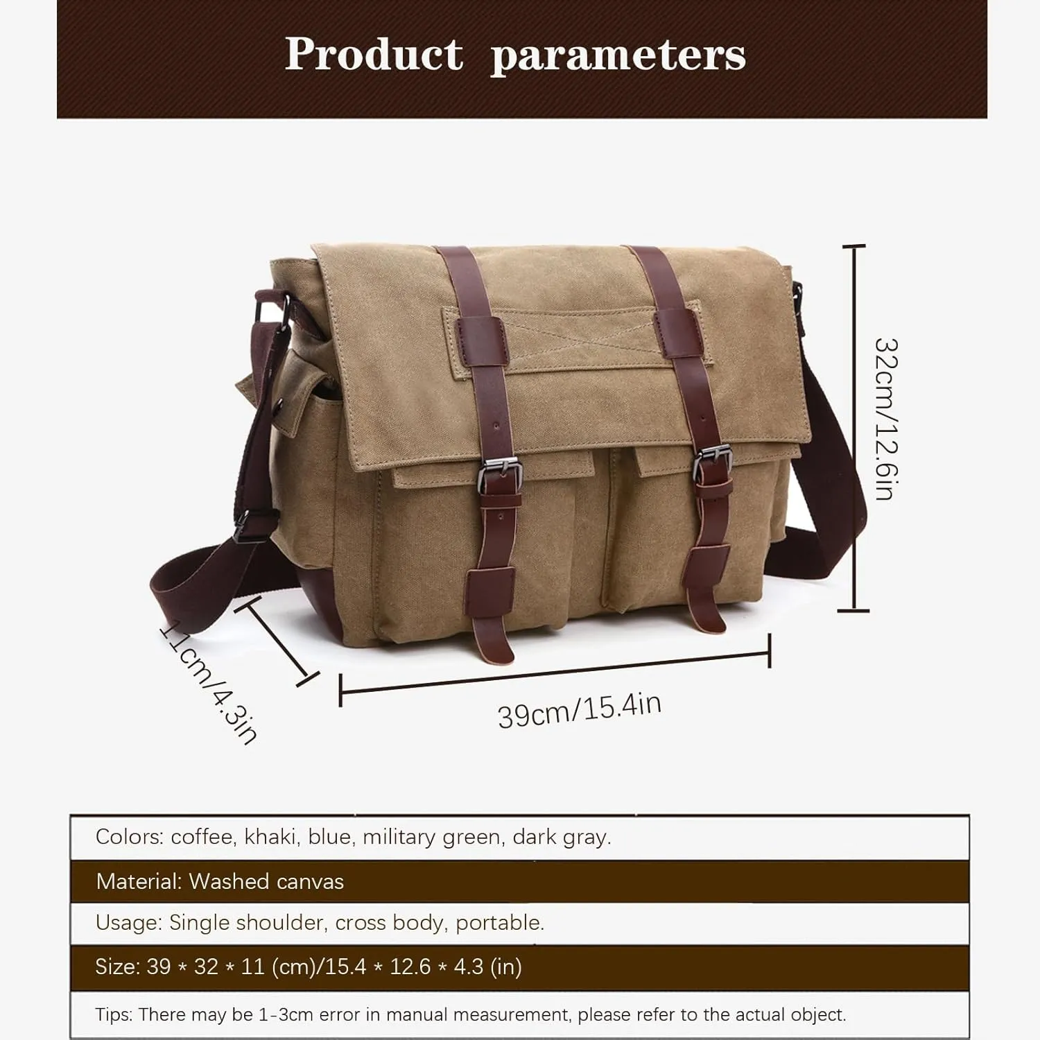 Vintage military canvas notebook computer bag Messenger bag medium canvas Messenger bag military satchel