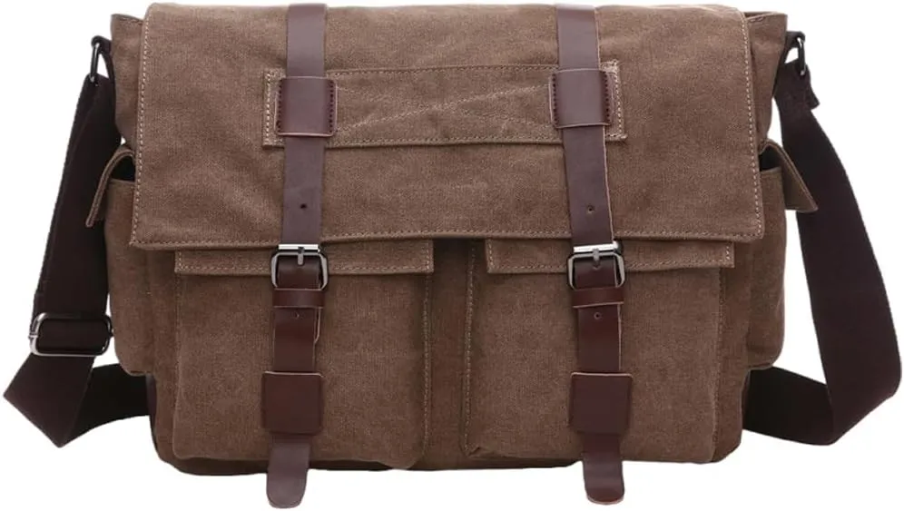Vintage military canvas notebook computer bag Messenger bag medium canvas Messenger bag military satchel