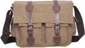 Vintage military canvas notebook computer bag Messenger bag medium canvas Messenger bag military satchel