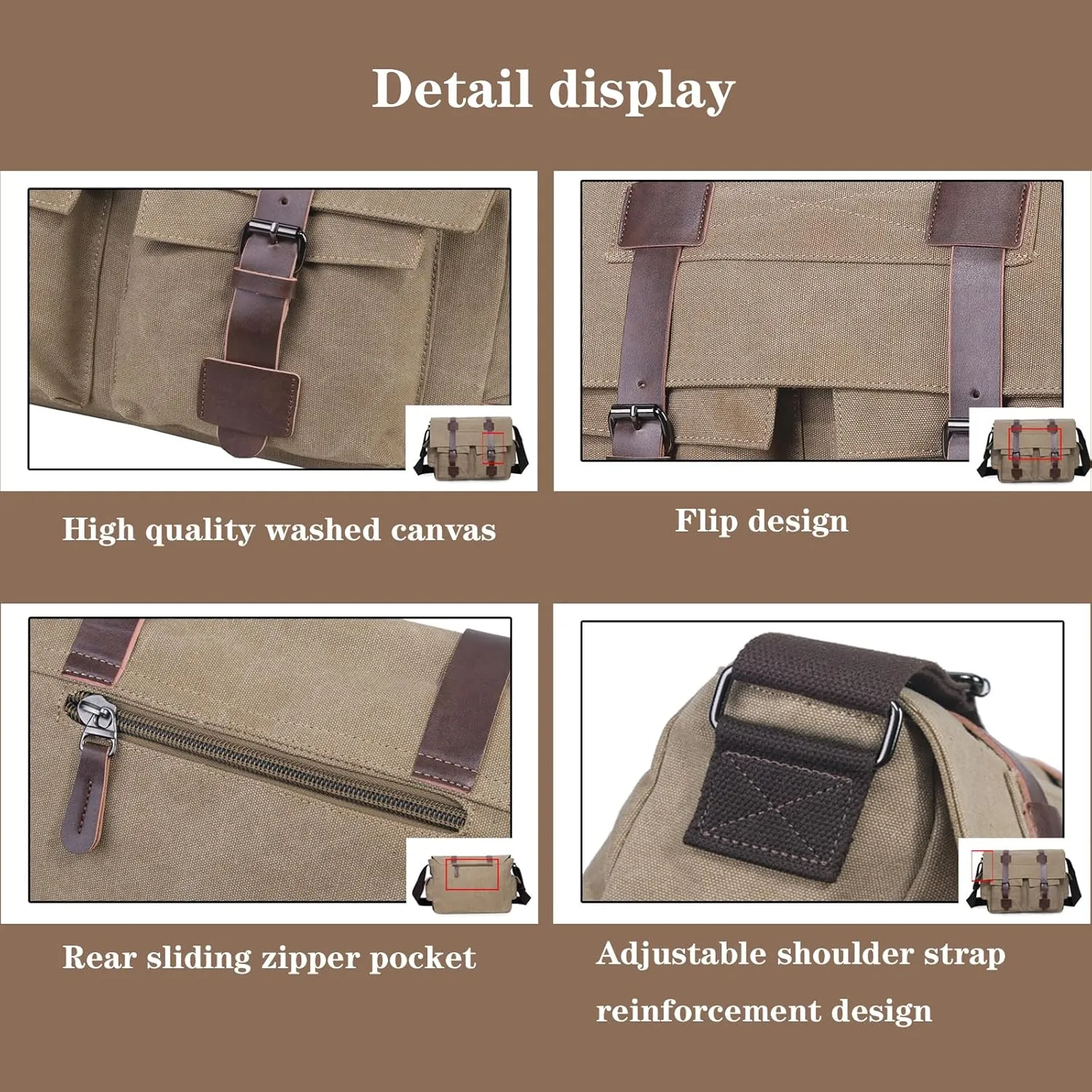 Vintage military canvas notebook computer bag Messenger bag medium canvas Messenger bag military satchel