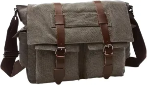 Vintage military canvas notebook computer bag Messenger bag medium canvas Messenger bag military satchel