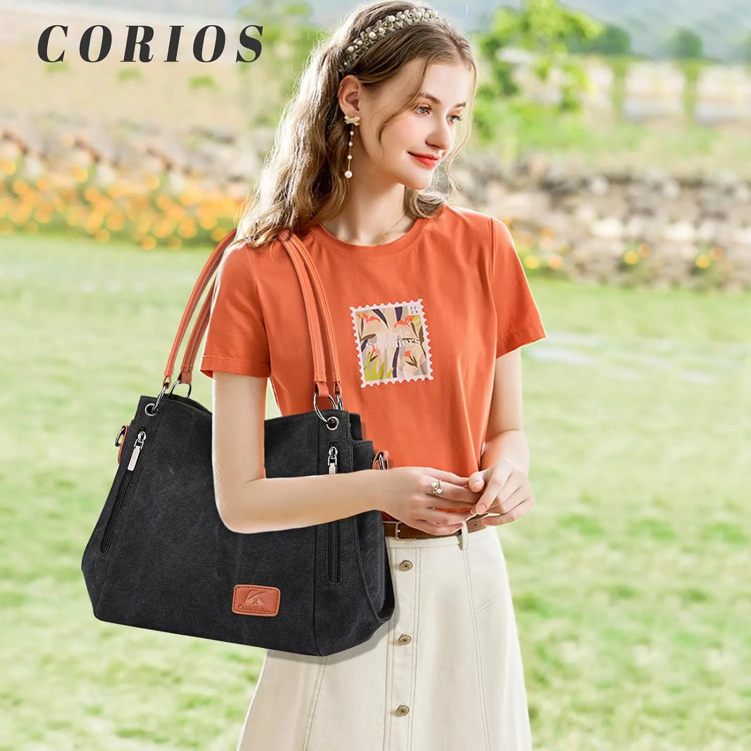 Vintage Women Handbag Canvas Shoulder Bag Large Capacity Messenger Bag