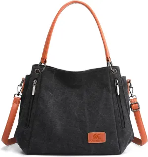 Vintage Women Handbag Canvas Shoulder Bag Large Capacity Messenger Bag