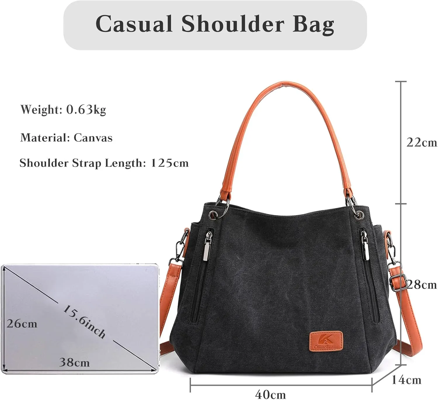 Vintage Women Handbag Canvas Shoulder Bag Large Capacity Messenger Bag