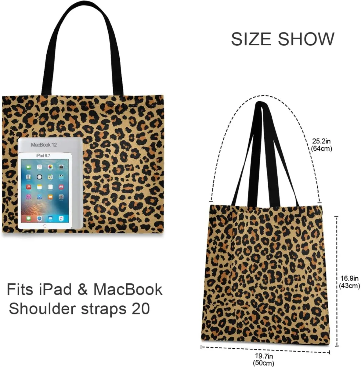 visesunny Fashion Large Lightweight Tote Bag Shoulder Bag for Gym Hiking Picnic Travel Beach Waterproof Tote Bags
